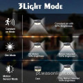 2021 Atualizado a luz solar solar externo 260led, sensor de movimento solar sem fio, com 6 lados LED para o jardim do jardim e a cerca